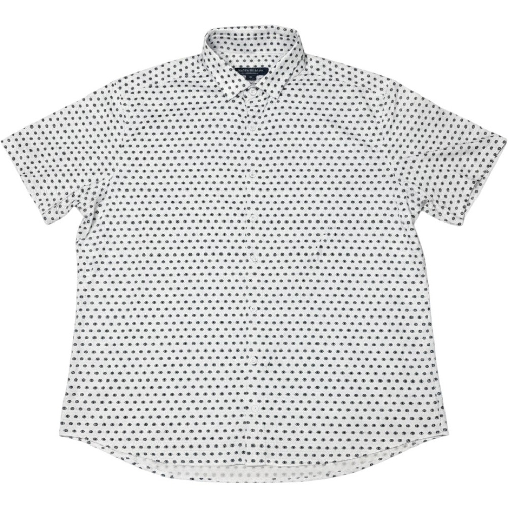 Mizzen+Main Performance Short Sleeve Button Down Shirt XL Classic Fit Geometric